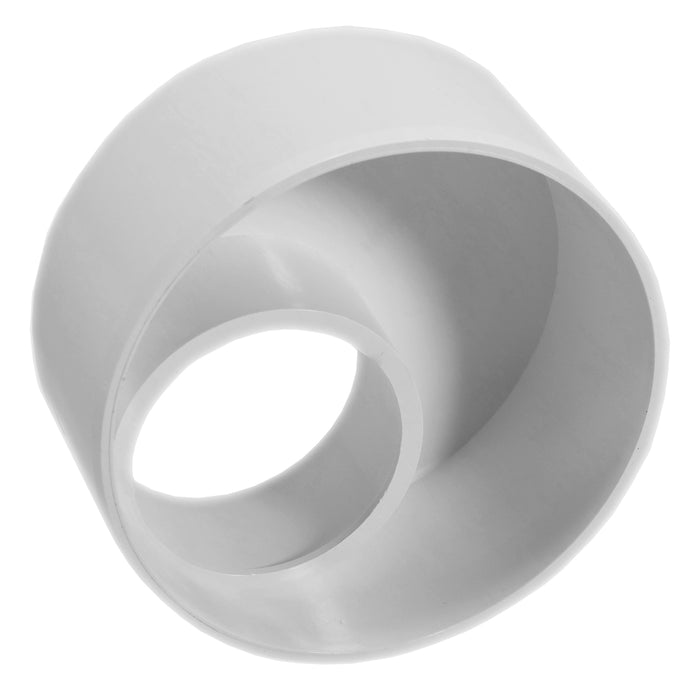 110mm to 56mm (50mm) Solvent Weld Soil System Waste Pipe Reducer Adaptor (White)