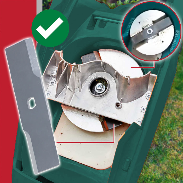 Metal Blade for Bosch AXT 180 200 2000 Rapid 2200 Garden Shredder (19.5cm)