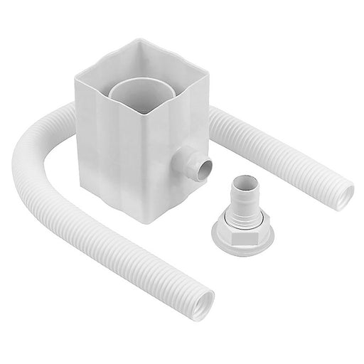 Rainwater Diverter 65mm Square 68mm Round Downpipe Water Butt Kit (White)