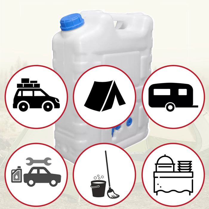 Large Water Container Jerry Can Tap Storage Tank 10L Bottle Camping Portable