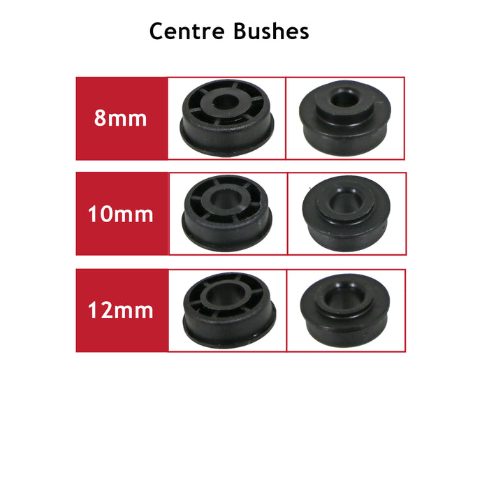 Universal 8" Lawnmower Wheel 200mm Tyre Reducer Bushes