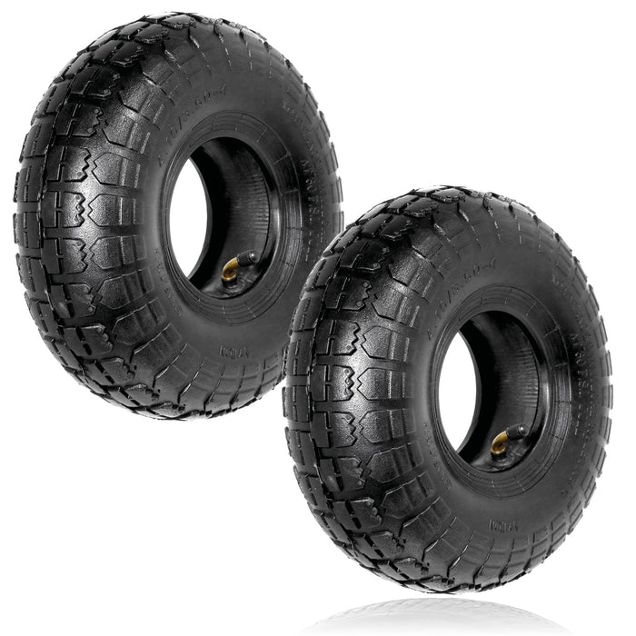 Wheelbarrow Wheel Tyre and Inner Tube (4.10-4 3.50-4, 30psi) 4 inch cart trolley + extra Innertube