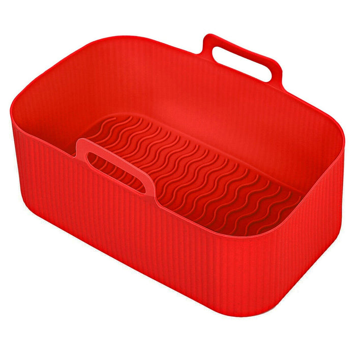 Basket for Geepas Vortex 9L Dual Air Fryer Drawer Liner Silicone Pot Red x 2