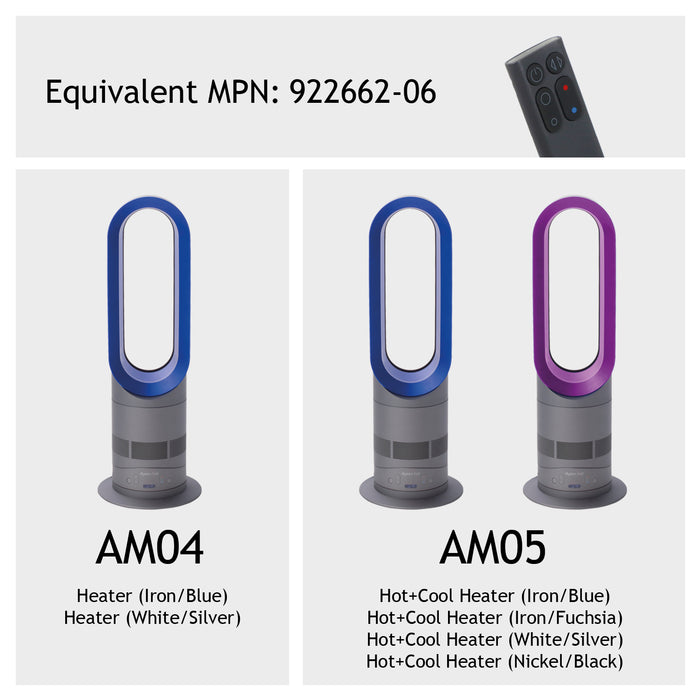 Remote Control for Dyson AM04 AM05 Fan Heater 922662-06 + Battery