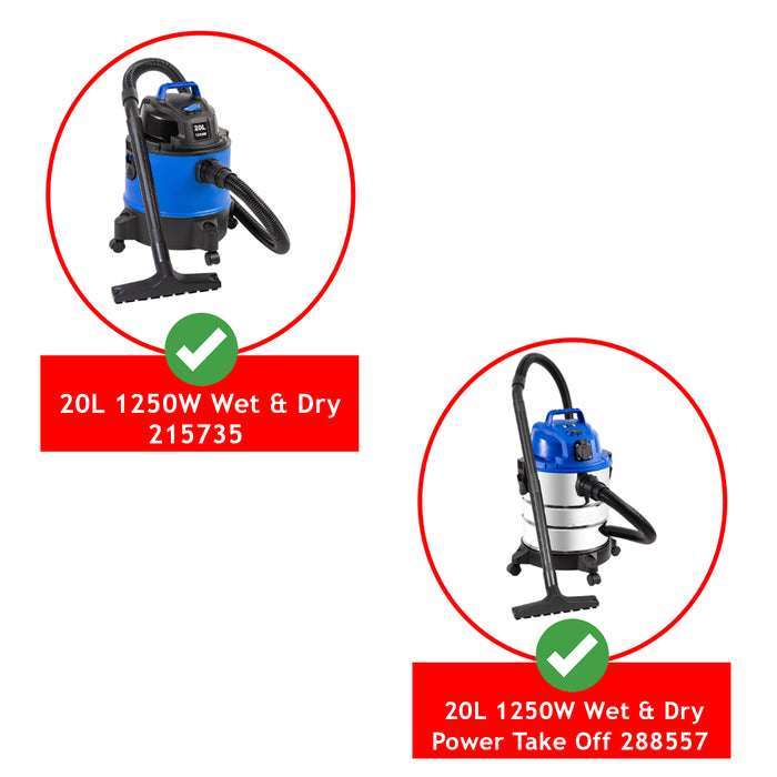 Turbo Brush Tool Head for Wickes 20L Wet & Dry Power Take Off 1250W 288557 215735 Vacuum Cleaner