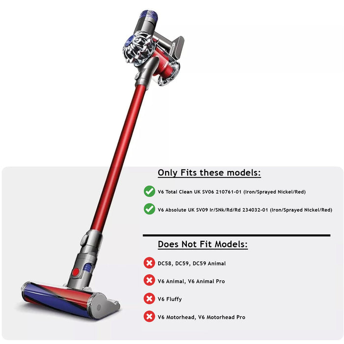 Dust Dirt Bin for Dyson V6 Total Clean Absolute Red Vacuum Cleaner + Cleaning Brush 966709-01