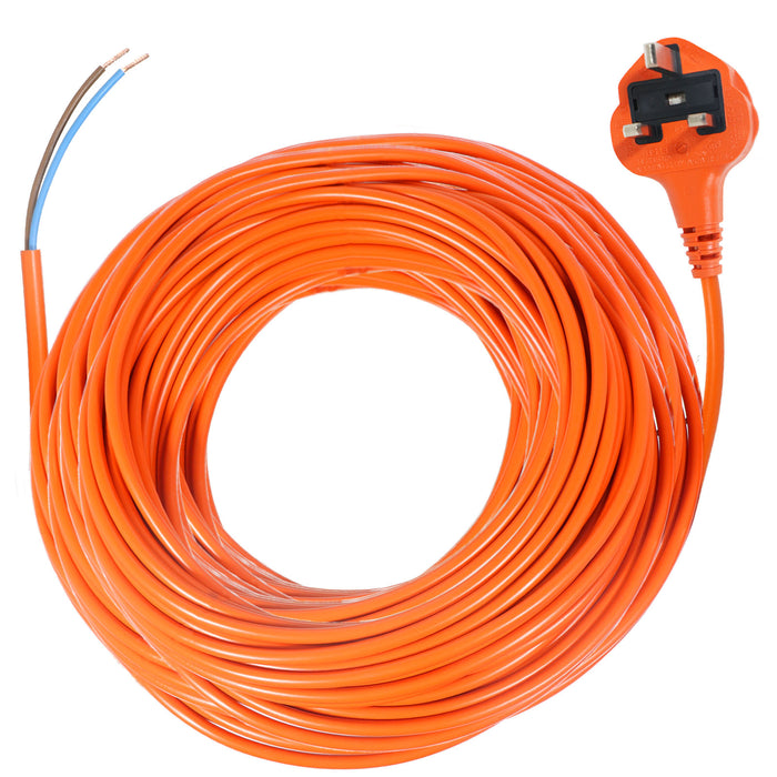 Universal 20 Metre Cable & Lead Plug for Strimmers, Trimmers, Hedge Cutters, Lawnmowers (20m)
