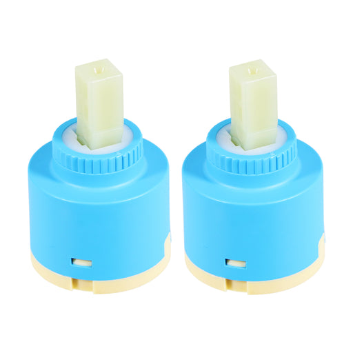 Mixer Tap Cartridge 40mm Single Monobloc Sink Basin Bath Hot Cold Water Valve (Pack of 2)