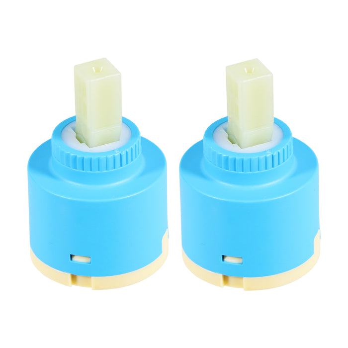 Mixer Tap Cartridge 40mm Single Monobloc Sink Basin Bath Hot Cold Water Valve (Pack of 2)