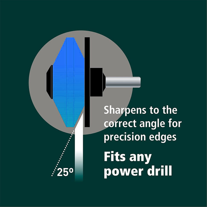 Metal Blade for Qualcast Power Trak 400 4000 Lawnmower (40cm) + Drill Sharpener Attachment