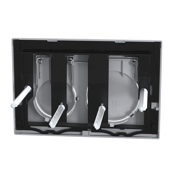 Luxury Flush Plate Kit for Concealed Toilet Cistern Wall Hung Frame (Chrome Silver, 245mm x 165mm)