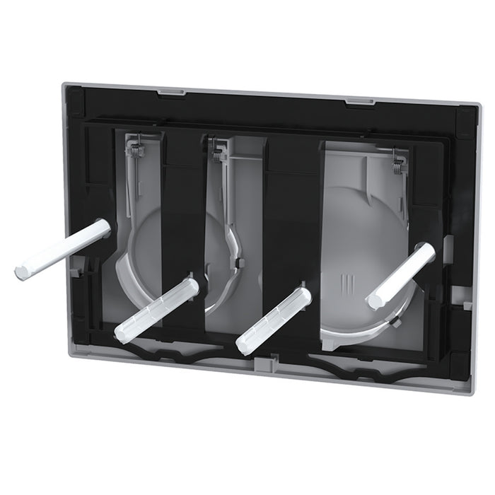 Luxury Flush Plate Kit for Concealed Toilet Cistern Wall Hung Frame (Gloss White, 245mm x 165mm)