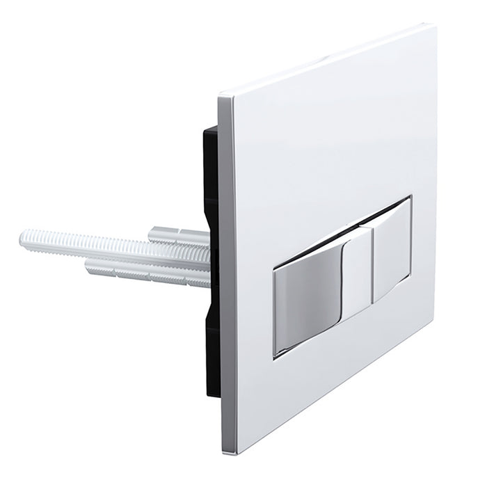 Luxury Concealed Toilet Cistern Flush Plate Kit for Wall Hung Frame (Chrome Silver, 245mm x 165mm)