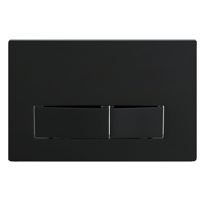 Luxury Concealed Toilet Cistern Flush Plate Kit for Wall Hung Frame (Matt Black, 245mm x 165mm)