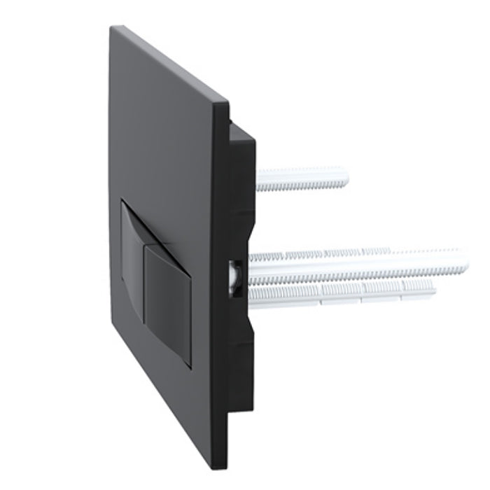 Luxury Concealed Toilet Cistern Flush Plate Kit for Wall Hung Frame (Matt Black, 245mm x 165mm)