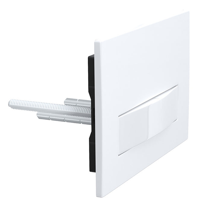 Luxury Concealed Toilet Cistern Flush Plate Kit for Wall Hung Frame (Gloss White, 245mm x 165mm)