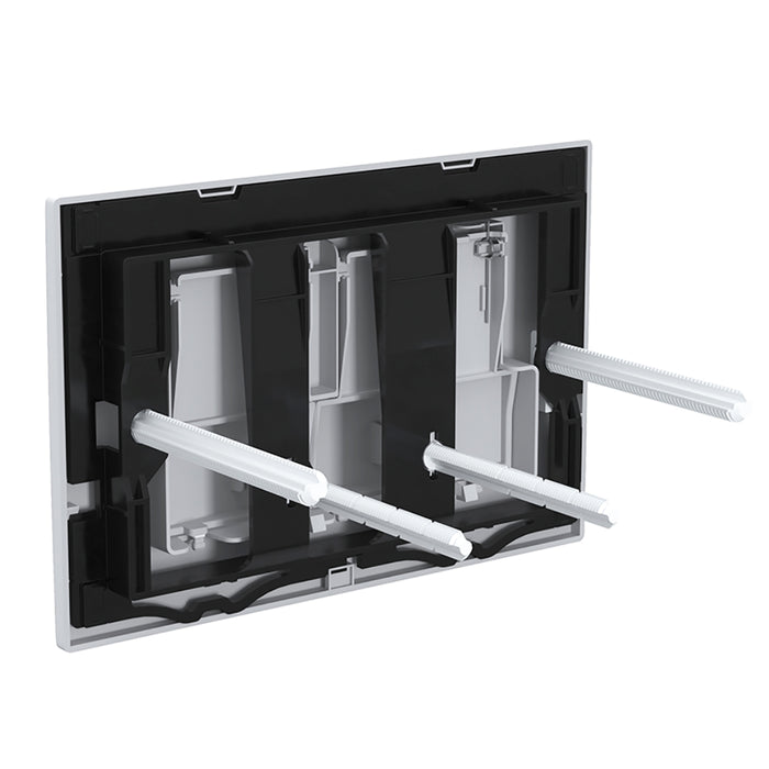 Luxury Concealed Toilet Cistern Flush Plate Kit for Wall Hung Frame (Gloss White, 245mm x 165mm)