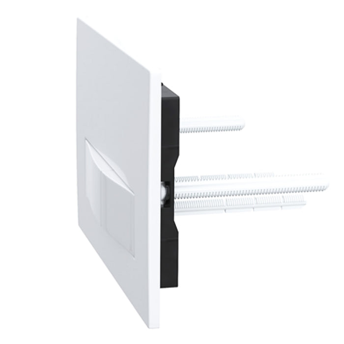 Luxury Concealed Toilet Cistern Flush Plate Kit for Wall Hung Frame (Gloss White, 245mm x 165mm)