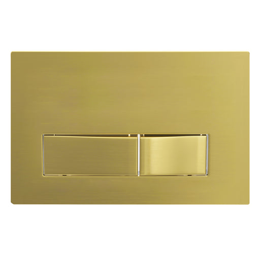 Luxury Concealed Toilet Cistern Flush Plate Kit for Wall Hung Frame (Brushed Brass, 245mm x 165mm)