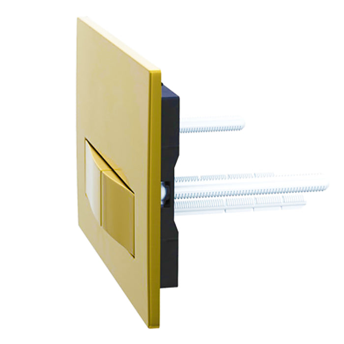 Luxury Concealed Toilet Cistern Flush Plate Kit for Wall Hung Frame (Brushed Brass, 245mm x 165mm)