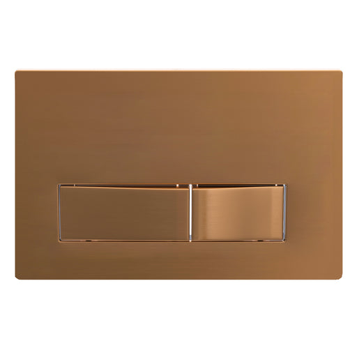 Luxury Concealed Toilet Cistern Flush Plate Kit for Wall Hung Frame (Brushed Copper, 245mm x 165mm)