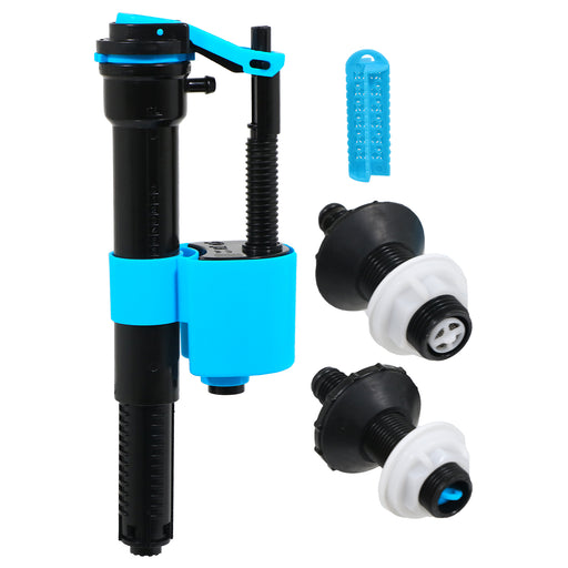 Toilet Cistern Fill Valve Universal Dual Height Adjustable 4-in-1 Water Float Kit (Bottom or Side Entry)