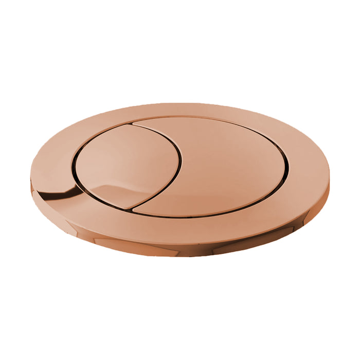 Universal Toilet Cistern Dual Flush Push Button Kit for 20mm 40mm 50mm 60mm Lid Hole (Brushed Copper)