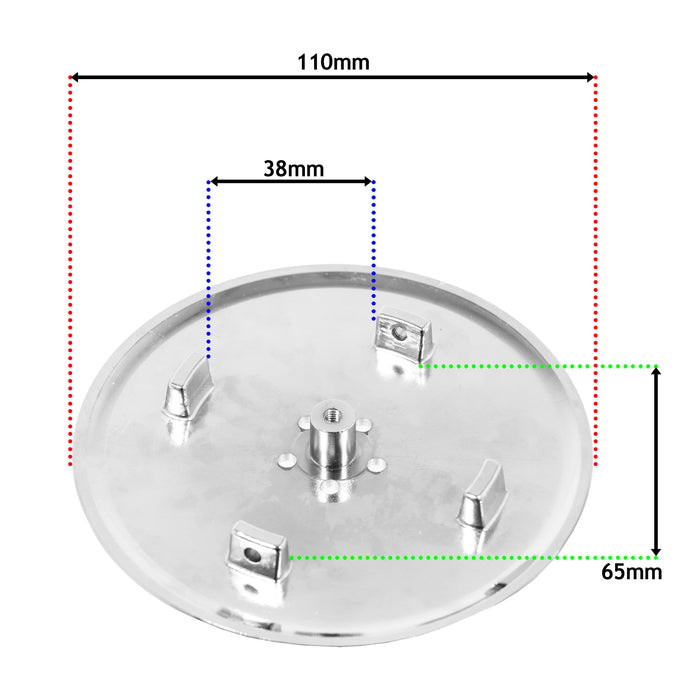 110mm Luxury Plug Cover for Shower Trap with 90mm Tray (Chrome Silver)