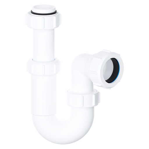 Telescopic Sink P Trap Basin Swivel Plumbing Waste Pipe Kit (32mm / 1.25")