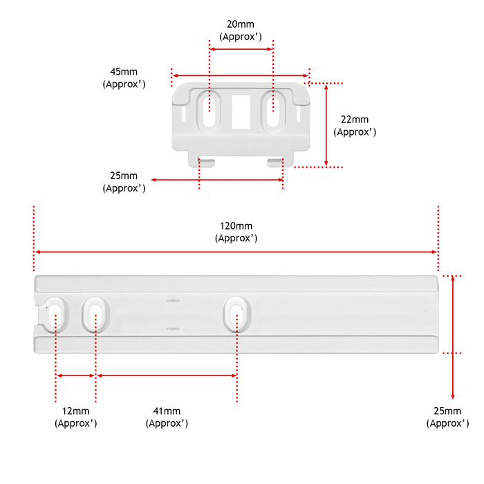 Integrated Fridge Door Slide Mounting Bracket for Bosch Fixing Kit (Pack of 4)