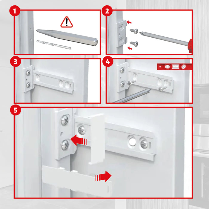 Integrated Fridge Door Slide Mounting Bracket for Zanussi Fixing Kit (Pack of 4)