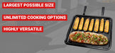 Full Sized Grill Pan Double Handle Extra Large SPARES2GO