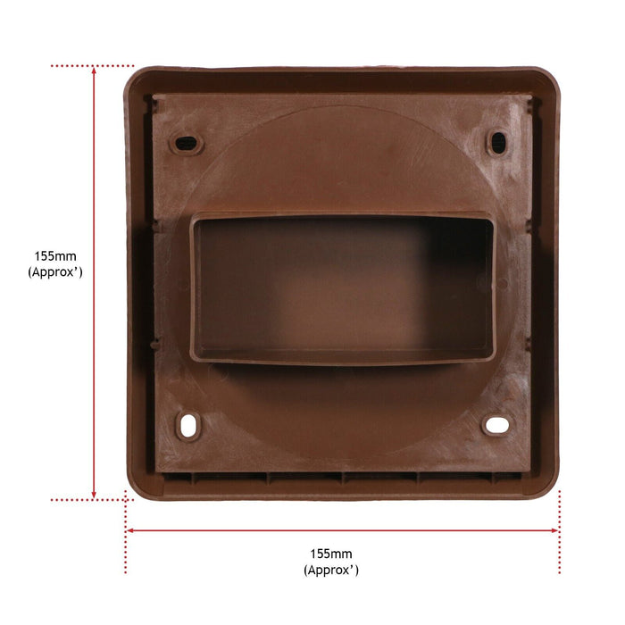Air Conditioner External Vent Kit 4" 5" 6" 100mm 125mm 150mm Universal Exterior Wall Duct Set (Brown)