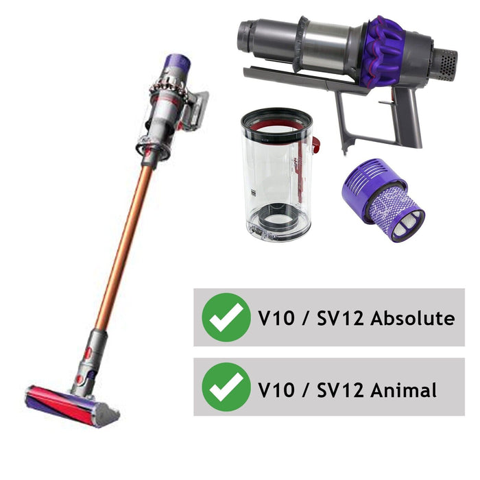 Cyclone Main Body for Dyson V10 SV12 Animal Absolute Vacuum + Dirt Bin + Filter