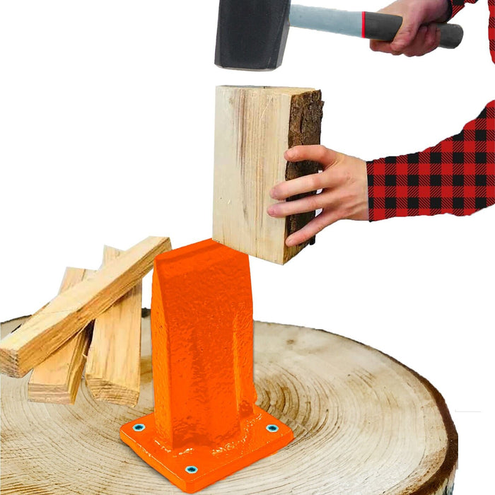 Kindling Splitter Lump Hammer Blade Sharpener Chisel Log Wood Splitting Kit