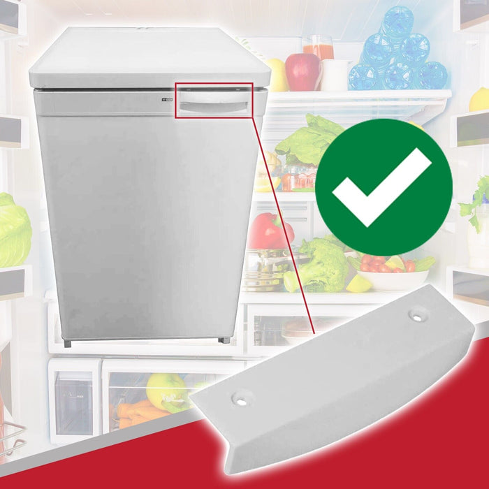 Universal Replacement Fridge Freezer Handgrip Door Handle (White, 145mm, Pack of 2 Handles)