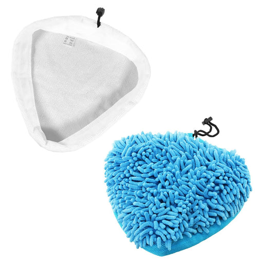 Universal Microfibre Cloth Cover + Coral Pad Set for Steam Cleaner Mop (2 Pack)