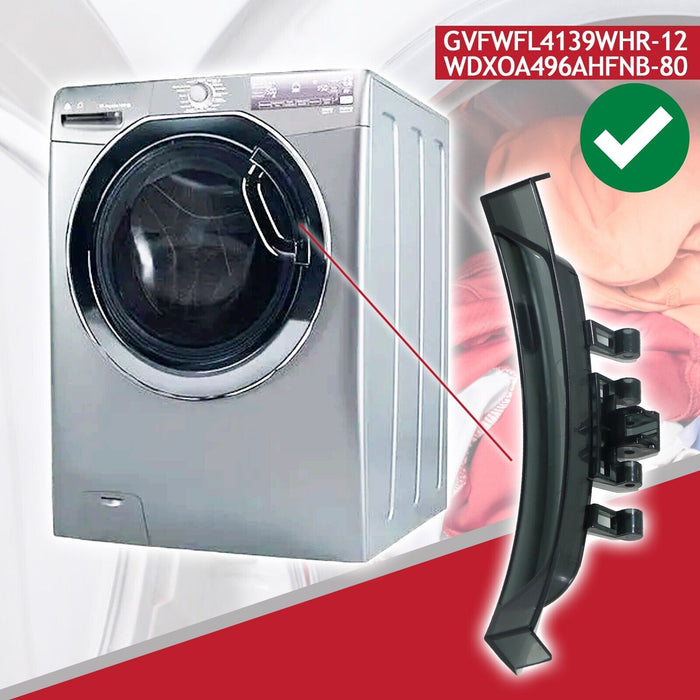 Door Handle for Candy GVFWFL4139WHR-12 WDXOA496AHFNB-80 Washing Machine (Black, 200mm)