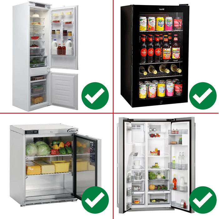 Fridge Shelf for SAMSUNG Refrigerator Freezer Adjustable White Plastic Coated Extendable Arms (Large, 425mm - 670mm x 320mm)