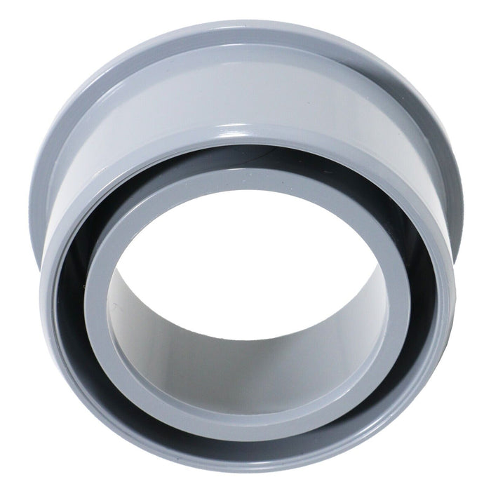 40mm Boss Adaptor Solvent Soil Stack Waste Pipe Reducer Push Fit Seal Ring (Grey)