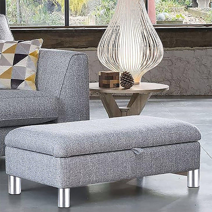 Universal Adjustable Furniture Feet 4.5" Silver Wardrobe Table Footrest Riser Legs (Pack of 4)