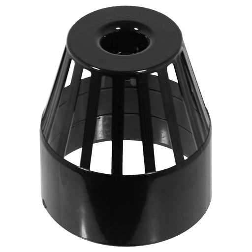 110mm Vent Terminal Soil Pipe Drain Stack System Ring Seal Bird Roof Cage (Black)