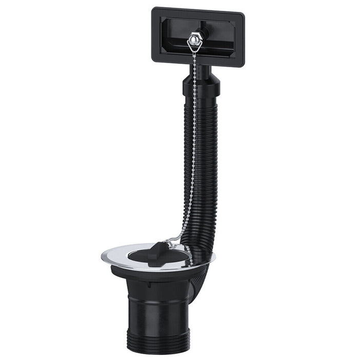 Sink Waste Combination Overflow Plug with Chain 40mm 1.5" (Square)