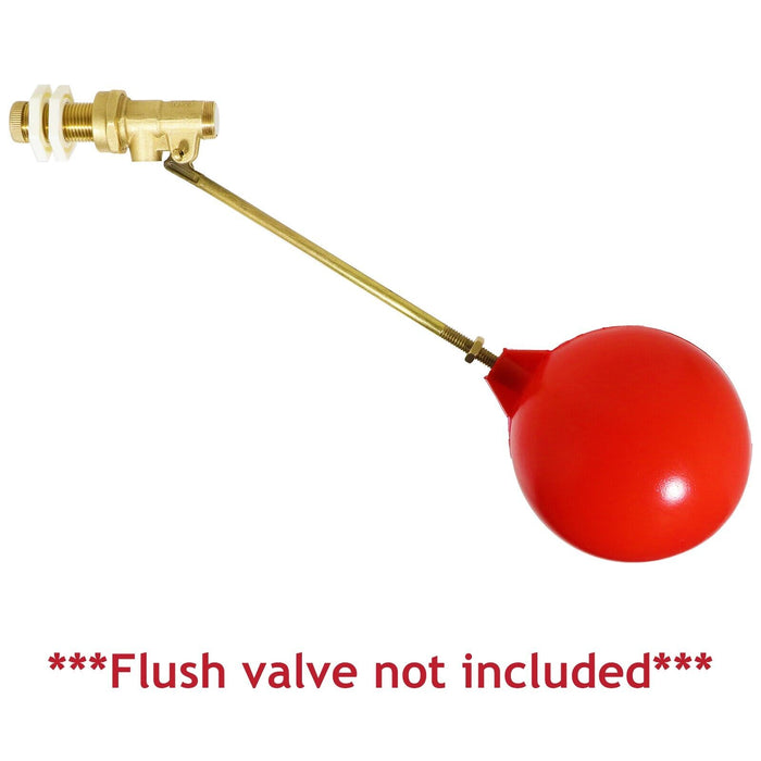 4 1/2" Ball Float for Toilet Cistern Ballcock Flush Valve BS 2456 (Plastic with Brass Thread Fitting)