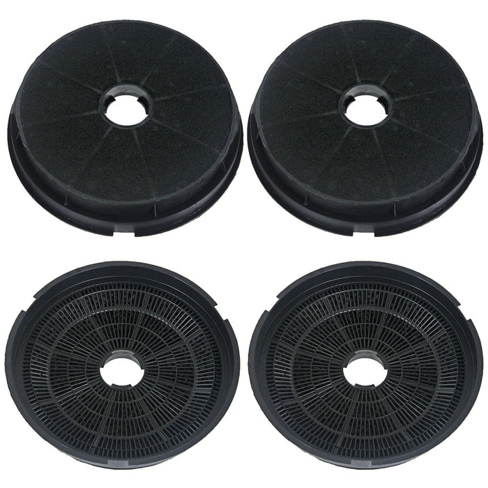 Round Charcoal Vent Filters for Homeking FW90.3SS Cooker Hood (Pack of 4)