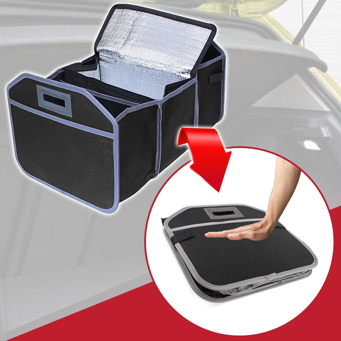 Car Boot Organiser Bag Removable Cooler Liner Collapsible Foldable Trunk Storage (550mm x 360mm x 300mm)