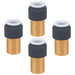 Radiator Valve 15mm x 10mm Anthracite Pushfit Reducing Straight Speed Fit Compression Stem Valves (Pack of 4)