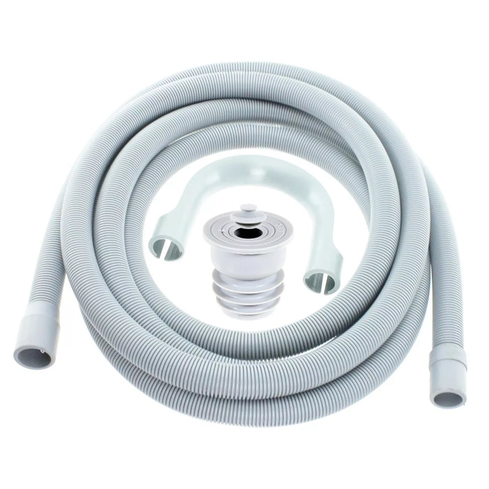 Extra Long Drain Hose + Seal Plug Kit Washing Machine Dishwasher Waste Pipe Extension Set (4m)