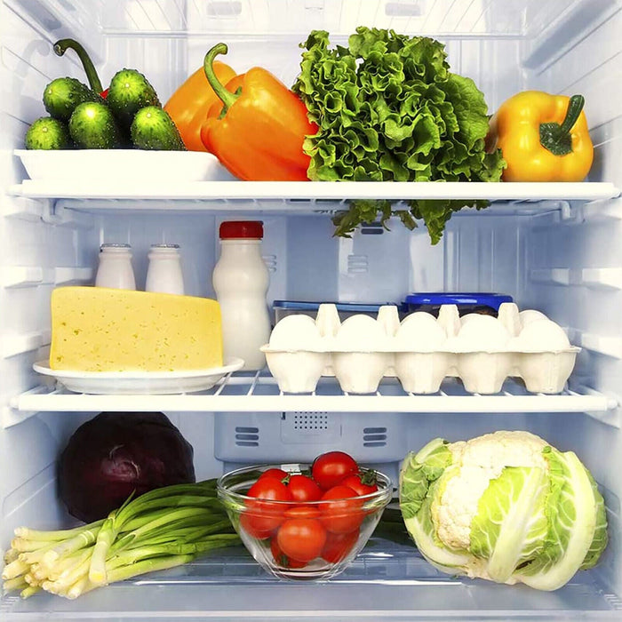 Fridge Shelf for LEC Refrigerator Freezer Adjustable White Plastic Coated Extendable Arms (Large, 425mm - 670mm x 320mm)