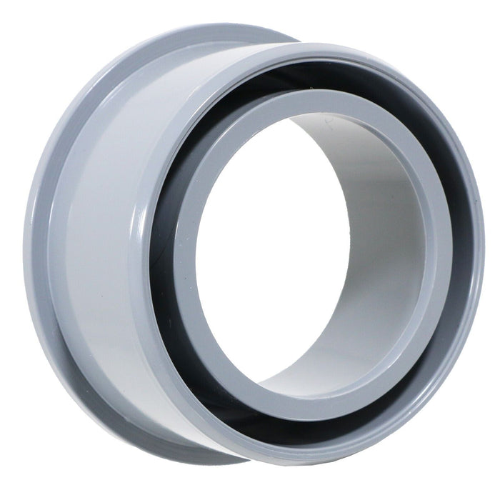 40mm Boss Adaptor Solvent Soil Stack Waste Pipe Reducer Push Fit Seal Ring (Grey)